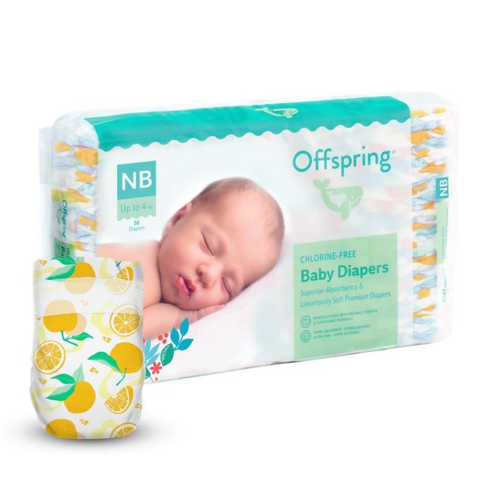 Подгузники Offspring Tangy Orange размер NB до 4 кг 56 шт (DP-OI-FAT-NB56P-TGYORN)