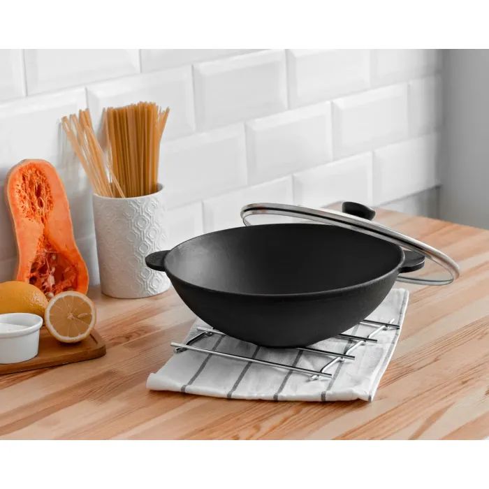 Сковорода Brizoll чавунна WOK 3,7 л 280х96 мм (W28) зображення 6