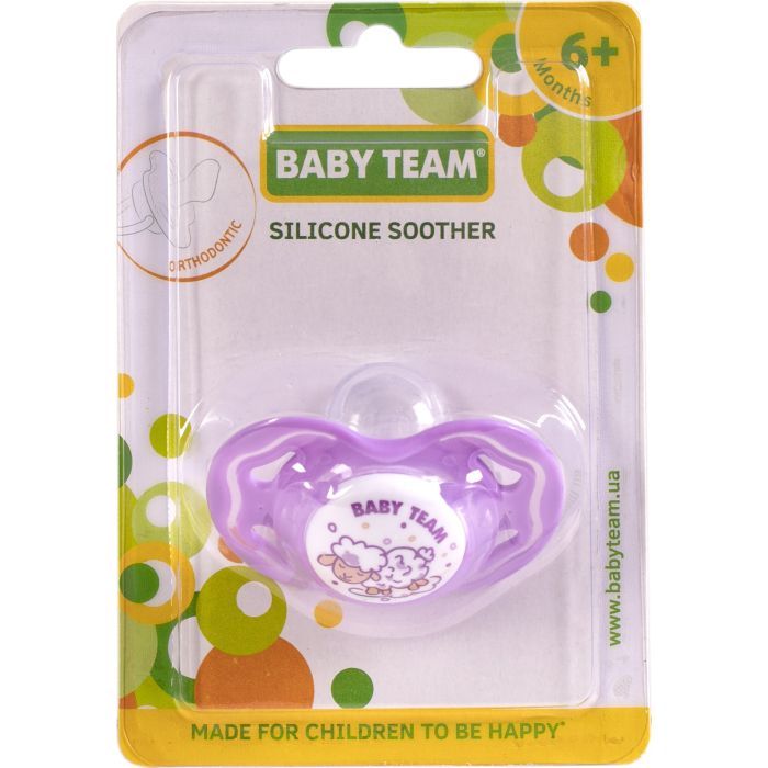 Пустушка Baby Team Силіконова ортодонтична від 6 місяців (4824428030113) зображення 3