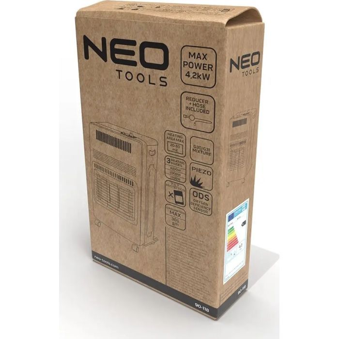 Газовий обігрівач Neo Tools з регулятором та шлангом (90-118) зображення 9