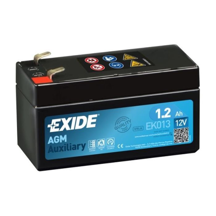 Аккумулятор автомобильный EXIDE START-STOP AGM 1,2Ah (+/-) (18CCA) (EK013)