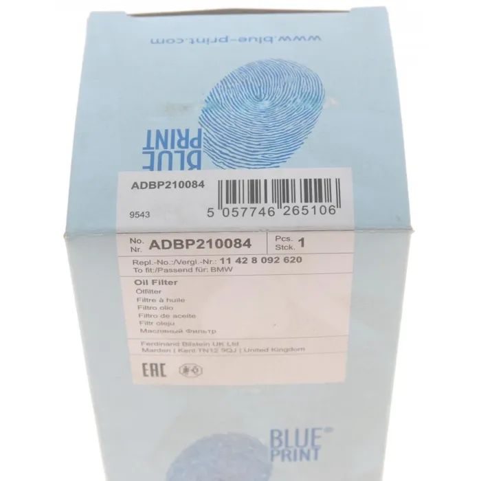 Фільтр масляний Blue Print ADBP210084 зображення 8