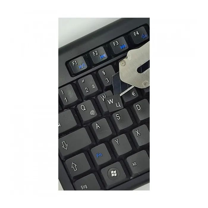 Наклейка на клавіатуру BestKey непрозора чорна, 68, срібний (BK13SIL/021) зображення 2