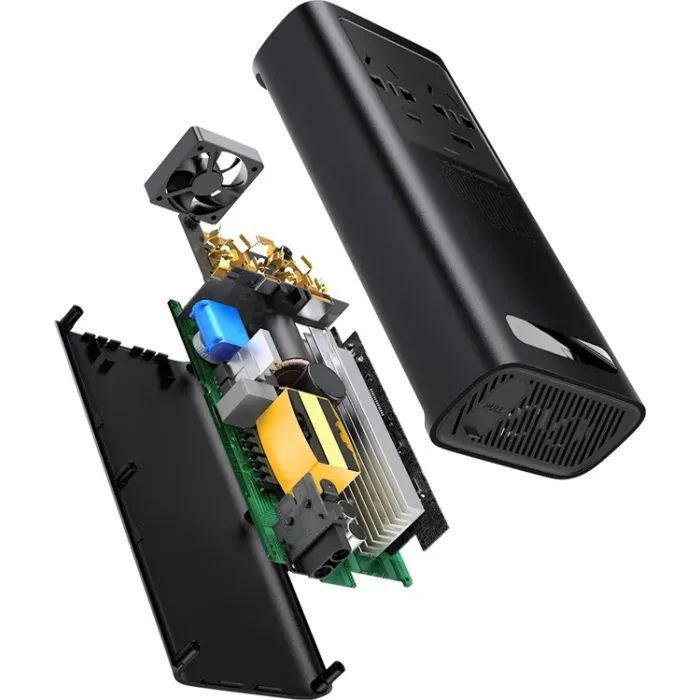 Автомобільний інвертор 12V/220V 500W Super Si Power Inverter CN/EU Black Baseus (CGNB000101) зображення 7