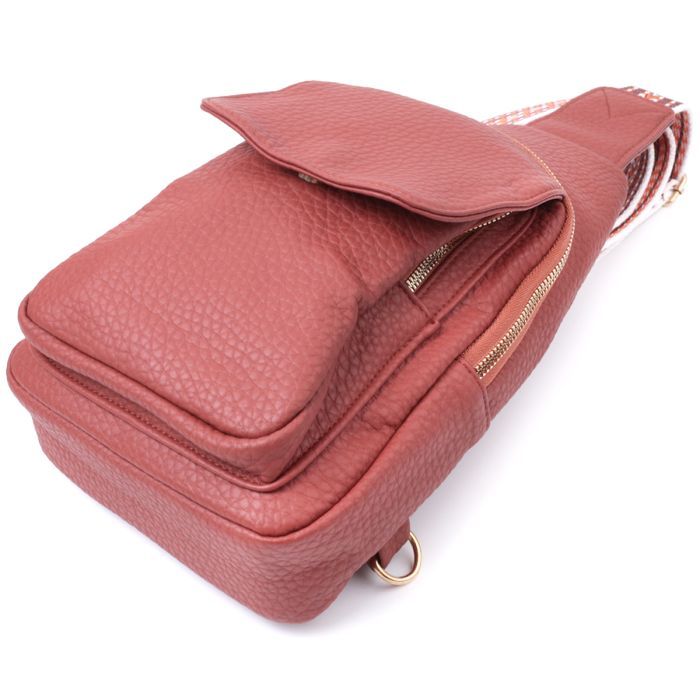 Сумка Vintage З екошкіри Бордова (22762) зображення 5