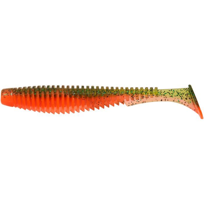 Силікон рибальський FishUP U-Shad 4" 205 - Watermelon/Flo Orange (8шт/уп) (1864.11.22)