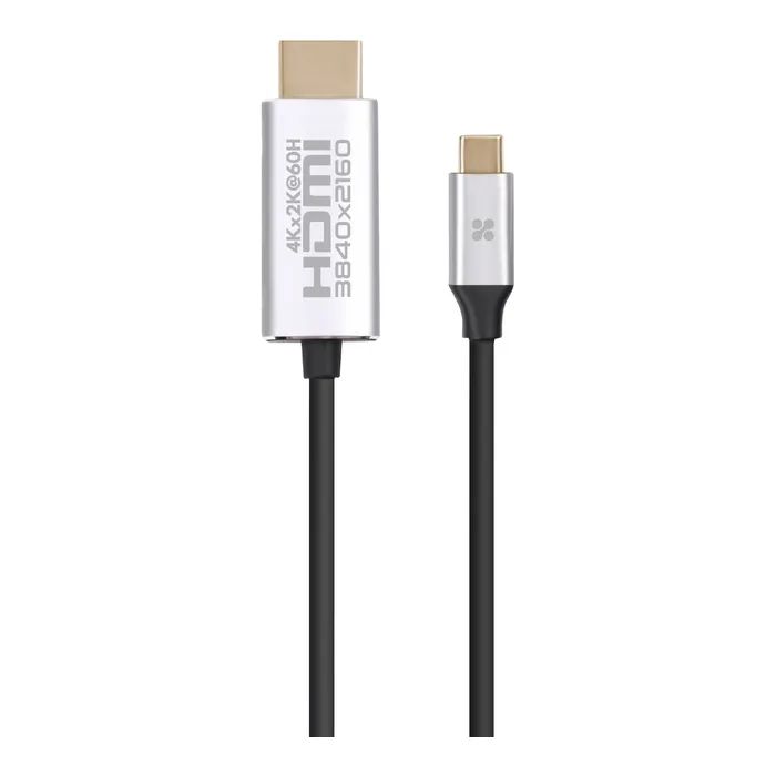 Кабель мультимедийный USB-C to HDMI M 1.5m grey Promate (hdlink-60h.grey)