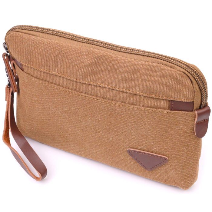 Сумка Vintage Мужская из текстиля Коричневая (21260)