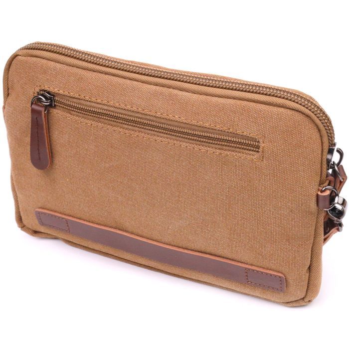 Сумка Vintage Мужская из текстиля Коричневая (21260) изображение 2