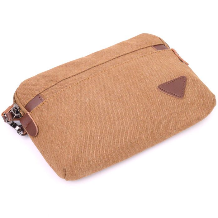 Сумка Vintage Мужская из текстиля Коричневая (21260) изображение 3