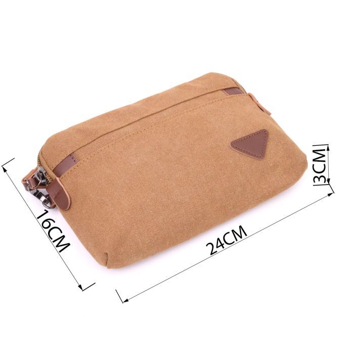 Сумка Vintage Мужская из текстиля Коричневая (21260) изображение 4