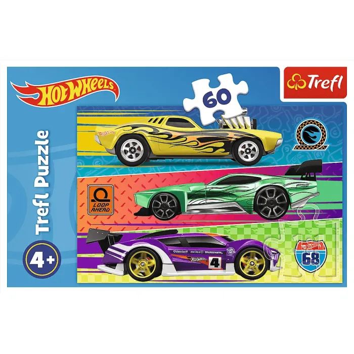 Пазл Trefl Hot Wheels Гонка 60 элементов (5900511173895) изображение 3