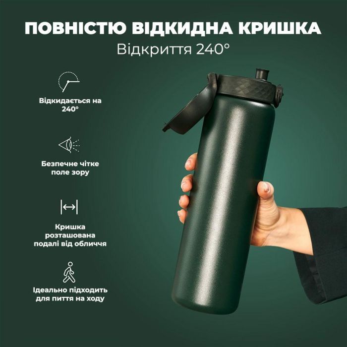 Пляшка для води ION8 OneTouch Vacuum Insulated 920 мл Periwinkle (I8TS1000PERI) зображення 3