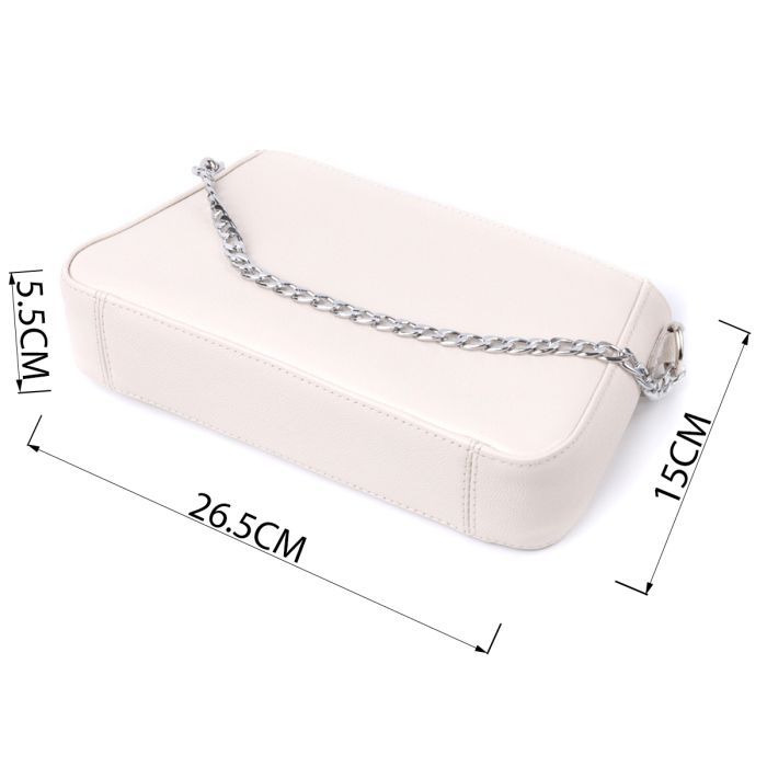 Сумка Shvigel Из натуральной кожи Бежевая (22835) изображение 3