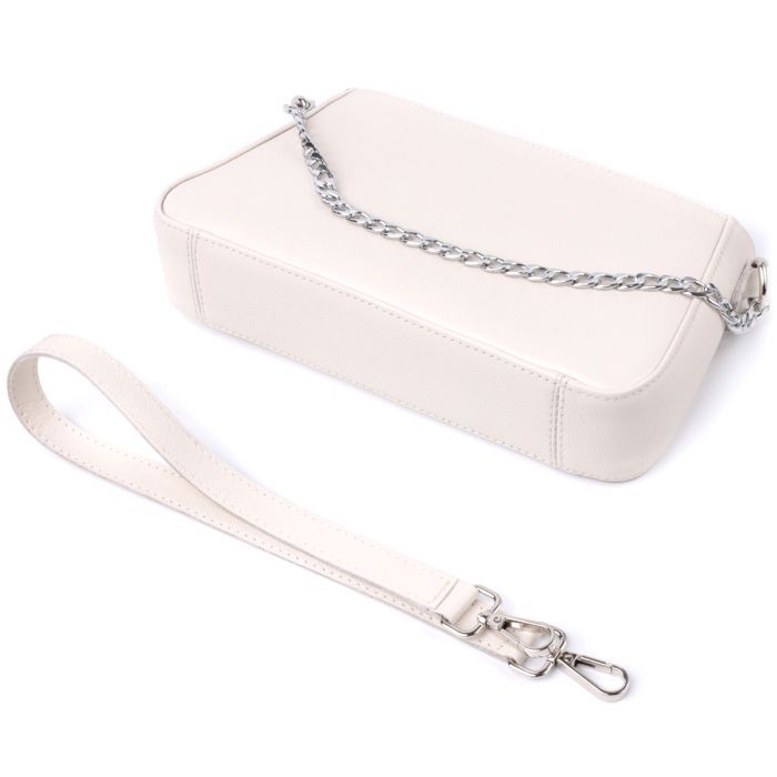 Сумка Shvigel Из натуральной кожи Бежевая (22835) изображение 5