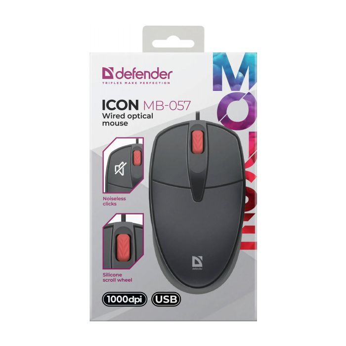 Мышка Defender Icon MB-057 USB Black (52057) изображение 4