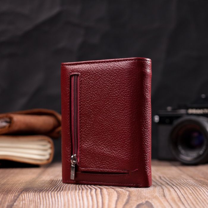 Кошелек ST Leather Кожаный с монетницей Бордовый (19492) изображение 10