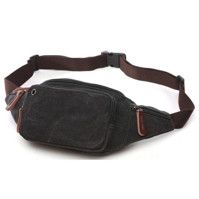 Сумка Vintage Текстильная Черная (20085)