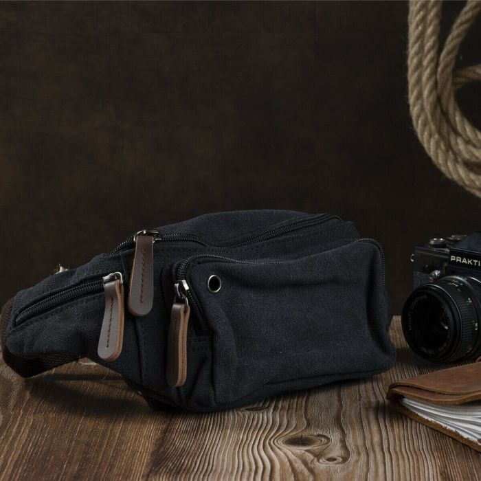 Сумка Vintage Текстильная Черная (20085) изображение 2