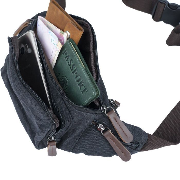 Сумка Vintage Текстильная Черная (20085) изображение 6