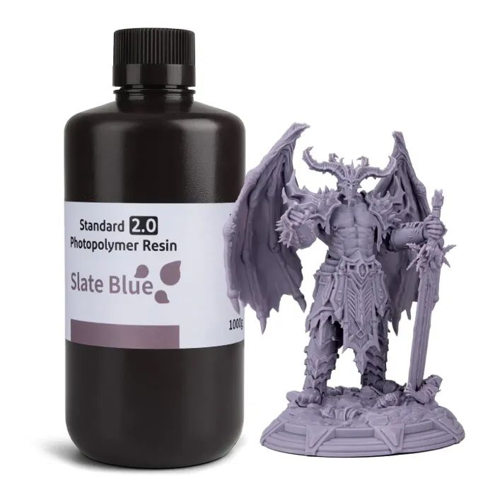Фотополимерная смола ELEGOO Resin, Standard 2.0 1кг, slate blue (50.103.0137)