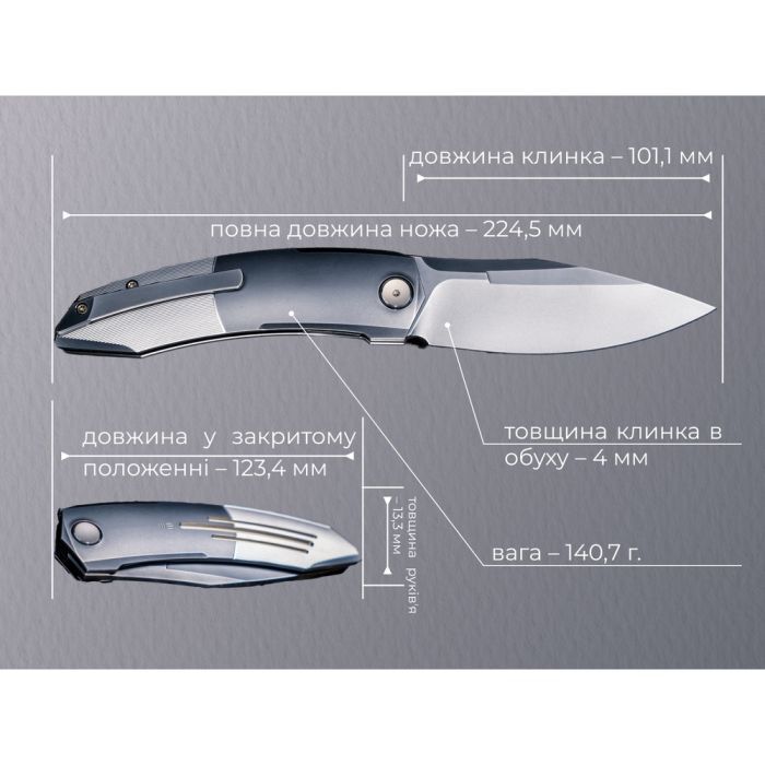 Нож Weknife Sine Wave, Black Titanium, Darkwash (WE23069B-1) изображение 10