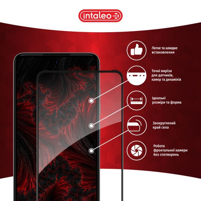 Стекло защитное Intaleo Full Glue Moto G04 Black (1283126594274) изображение 3