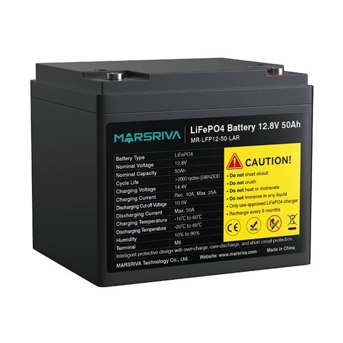 Батарея LiFePo4 Marsriva 12.8V 50Ah (MR-LFP12-50-LAR) изображение 3