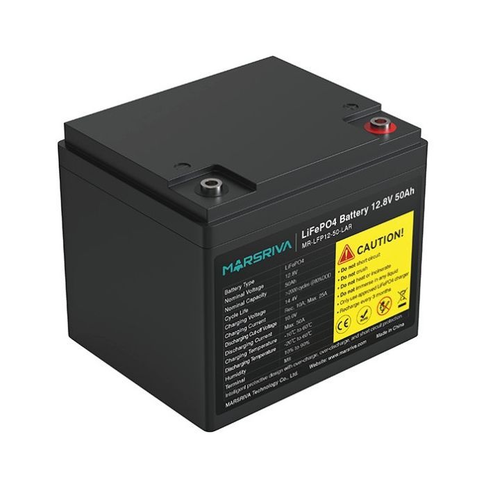 Батарея LiFePo4 Marsriva 12.8V 50Ah (MR-LFP12-50-LAR) изображение 4