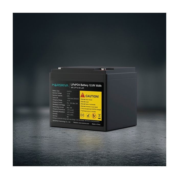 Батарея LiFePo4 Marsriva 12.8V 50Ah (MR-LFP12-50-LAR) изображение 5