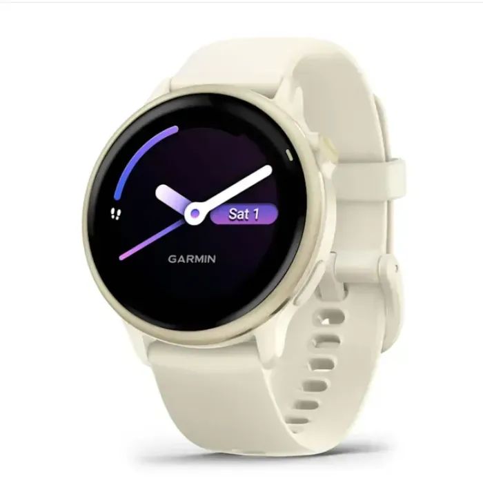 Смарт-часы Garmin vivoactive 6, Bone/Lunar Gold, GPS смарт-годинник (010-02985-01)