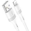 Дата кабель USB 2.0 AM to Lightning 1.0m 2.4A PVC BX43 white BOROFONE (6931474735584)