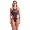 Купальник Arena One Stream Swimsuit 008953-560 чорний, рожевий 36 (3468337505549)