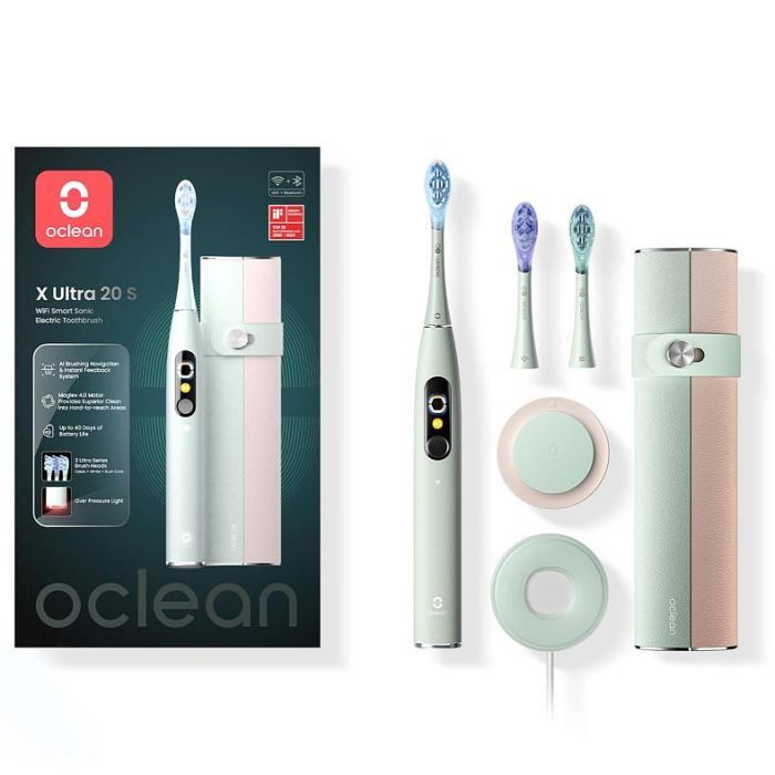 Электрическая зубная щетка Oclean X Ultra 20 Set Electric Toothbrush Green (6970810557091)