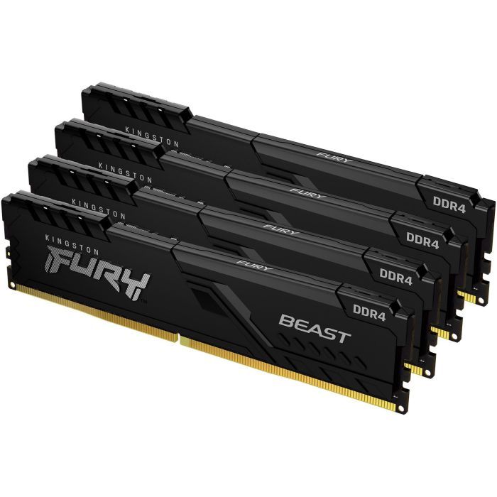 Модуль памяти для компьютера DDR4 32GB (4x8GB) 3200 MHz Beast Kingston Fury (ex.HyperX) (KF432C16BBK4/32) изображение 2