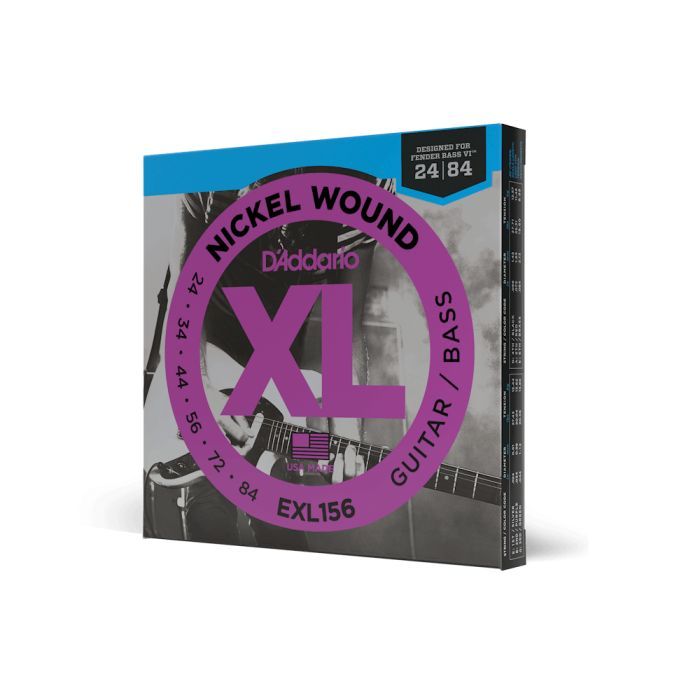 Струни для гітари D'Addario XL Nickel Wound Fender Bass VI (24-84) (EXL156) зображення 2