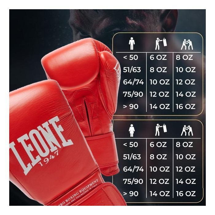 Боксерские перчатки Leone GN111 The Greatest Red 10 унцій (GN111_Red_10oz) изображение 10