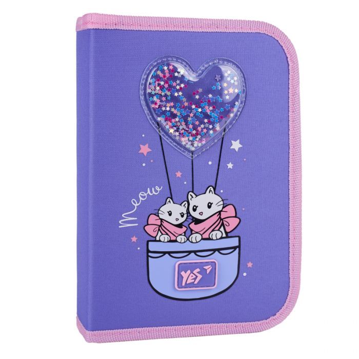 Пенал Yes Purr Meow HP-04 твердий одинарний з двома клапанами (533624)