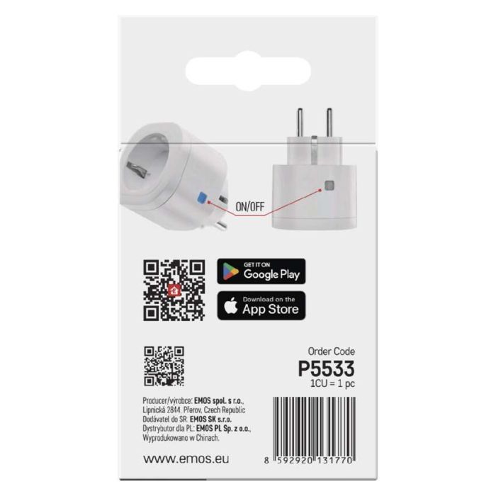Умная розетка WIFI P5533 GoSmart, ZigBee 3.0, IP44 EMOS (P5533) изображение 10