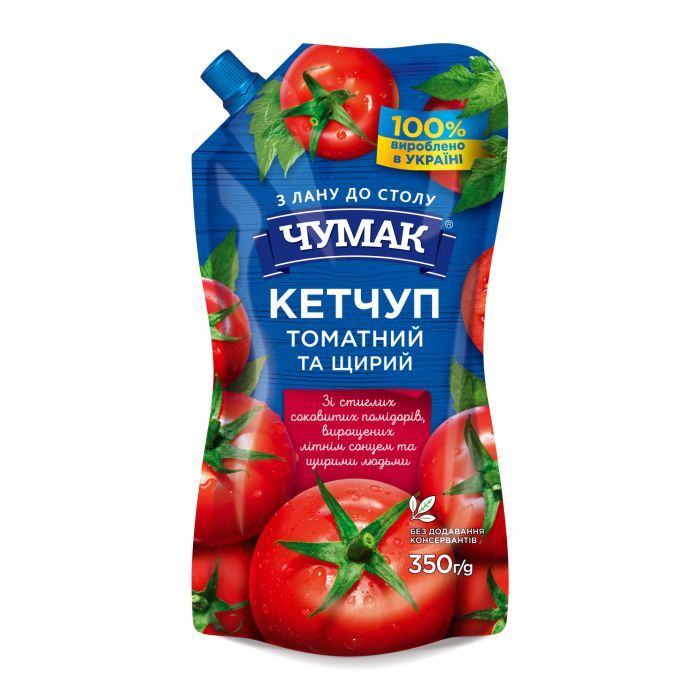 Соус Чумак Кетчуп Томатный 350 г (4823096009087)