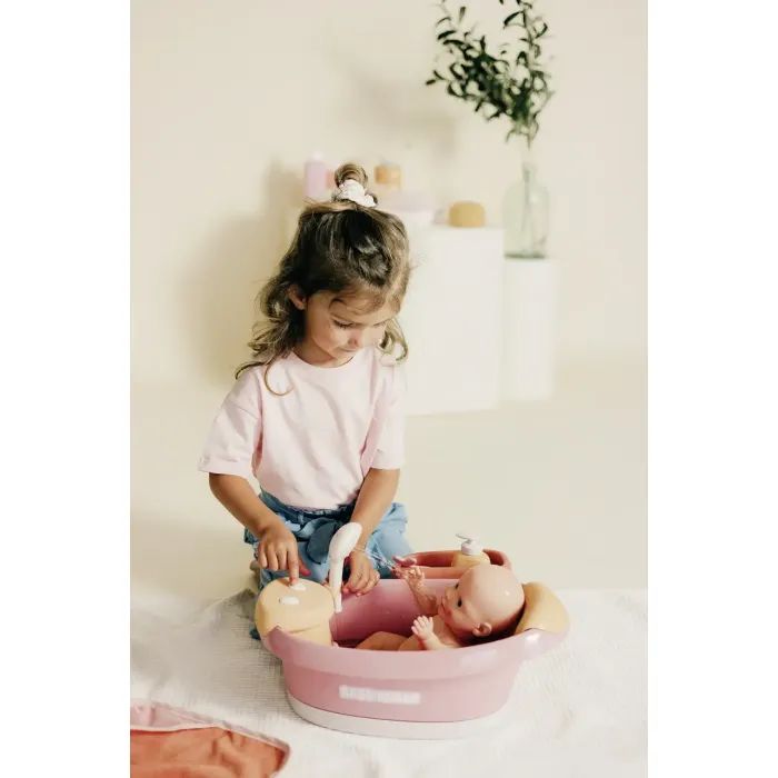 Ігровий набір Smoby Ванна для пупса Бебі Ньорс. Терракотова пудра з електр. душем та підсвічуванням, з аксес., (7600220386) зображення 7