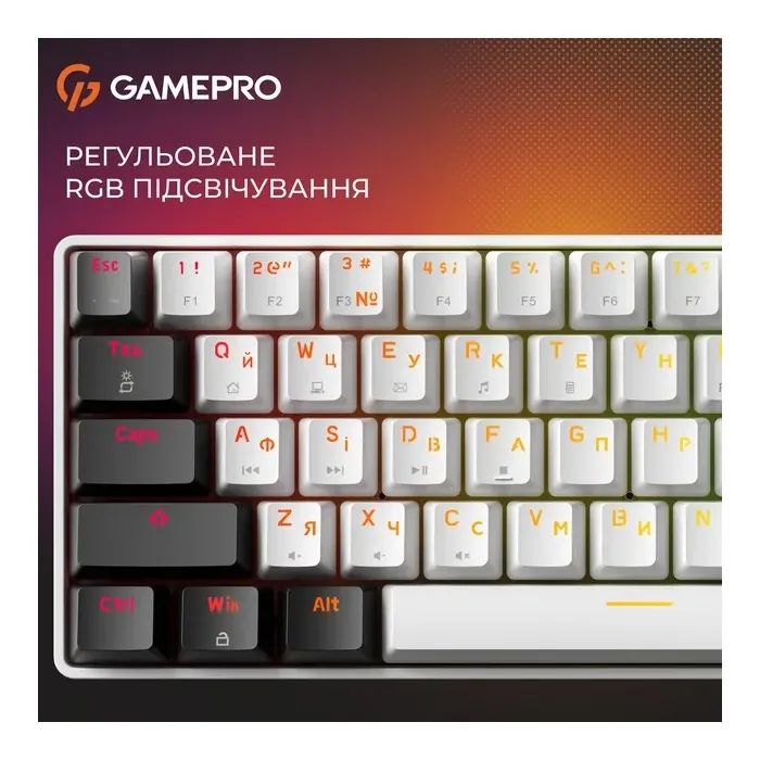 Клавіатура GamePro Genesis Infinity MK130BW Outemu Swithes USB White (MK130BW) зображення 8