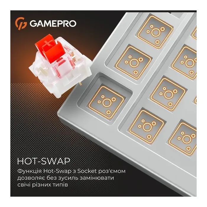 Клавіатура GamePro Genesis Infinity MK130BW Outemu Swithes USB White (MK130BW) зображення 9