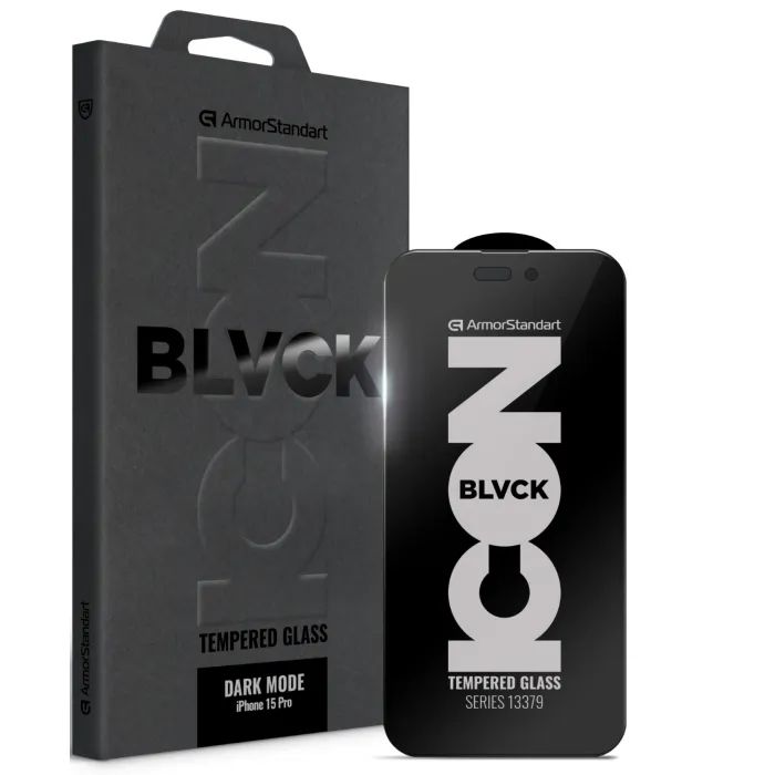 Скло захисне Armorstandart Dark Mode Apple iPhone 15 Pro (ARM85817)