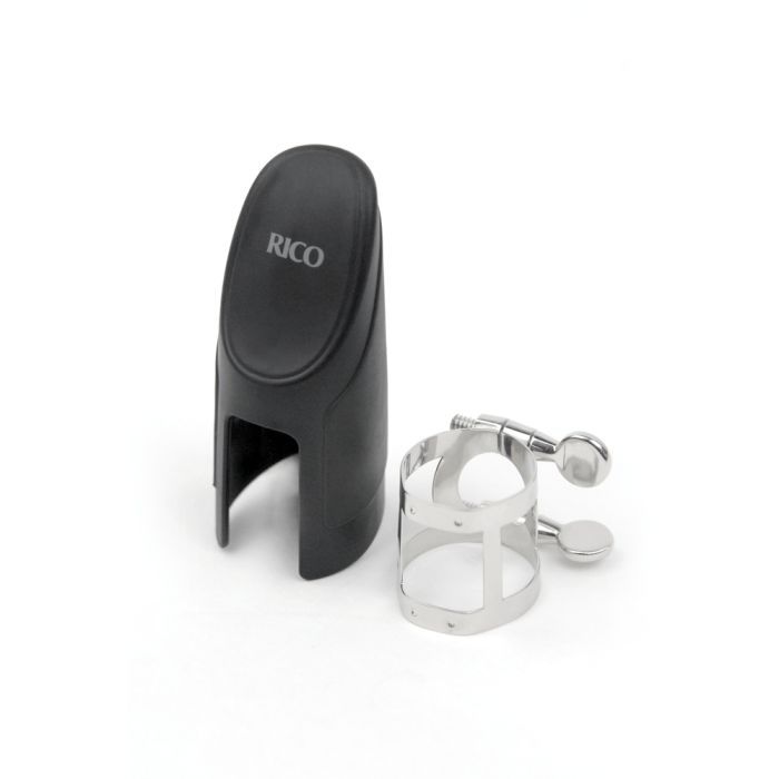 Лігатура для саксофонів D'Addario Rico Ligature & Cap For Soprano Sax Nickel-Plated (RSS1N)