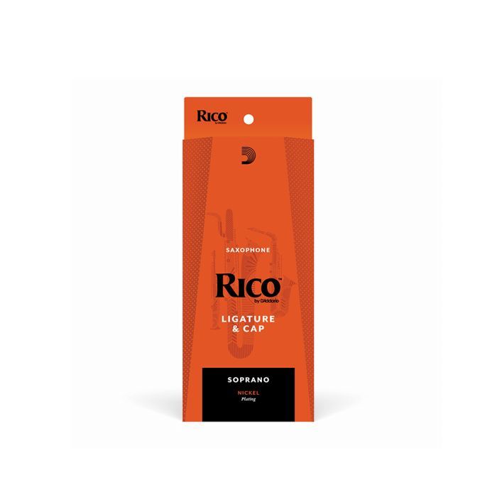 Лігатура для саксофонів D'Addario Rico Ligature & Cap For Soprano Sax Nickel-Plated (RSS1N) зображення 3