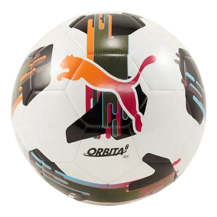 Мяч футбольный Puma Orbita 6 MS 084335-01 білий, чорний, помаранчевий 4 (4067981508471)