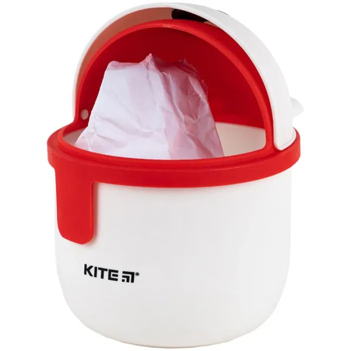Кошик для паперів Kite Настільний контейнер для сміття, білий (K24-009-2) зображення 4