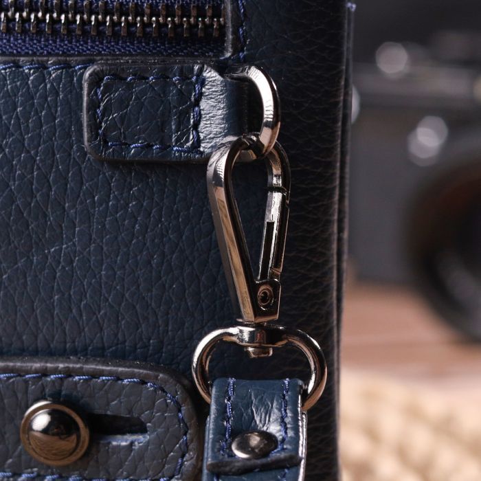 Сумка Canpellini Из натуральной кожи Синяя (21545) изображение 11