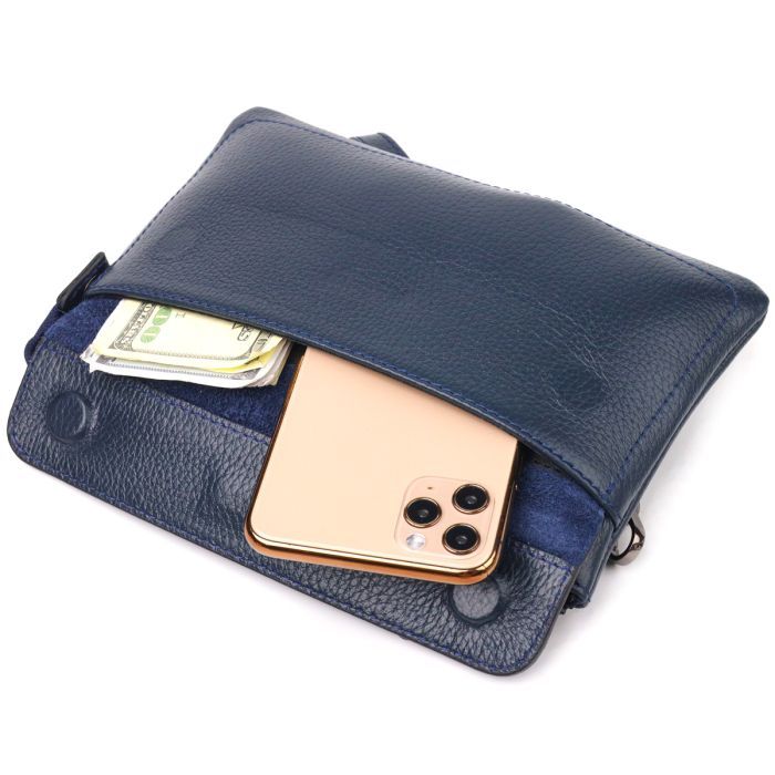 Сумка Canpellini Из натуральной кожи Синяя (21545) изображение 8